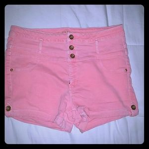 Pink Refuge shorts from Charlotte Russe.