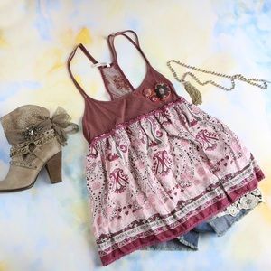 Plum. Boho top
