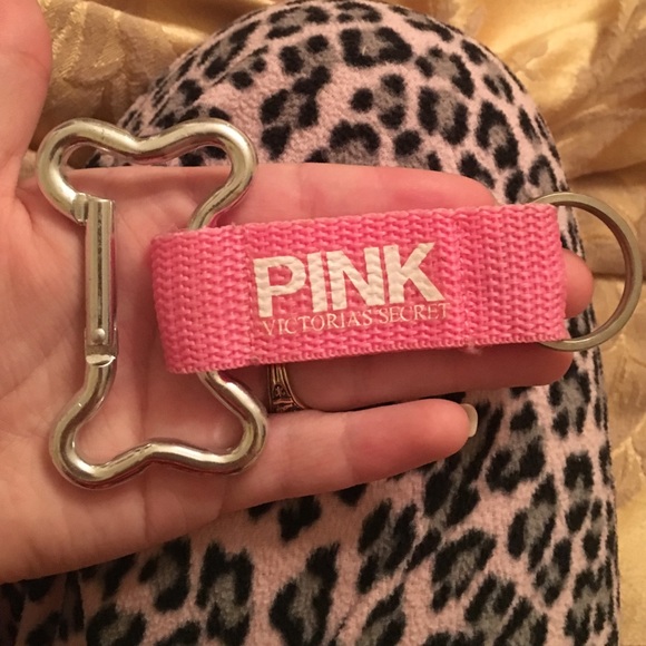 Oldish Victoria Secret Pink dog bone keychain
