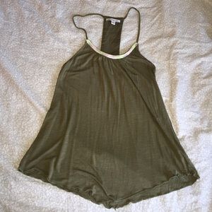 American Eagle Flowy Beaded Cami Top