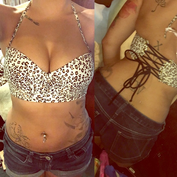 Cheetah swim suit top