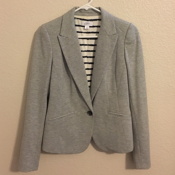 Gray cotton blazer