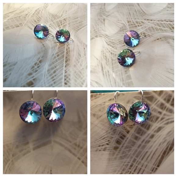 Jewelry - Preciosa vitrail light crystal drop earrings new