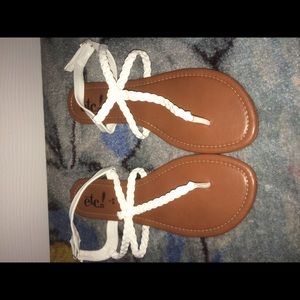 White sandals