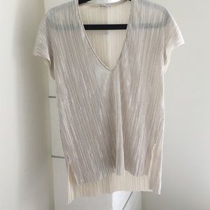 Zara pearl shimmer top