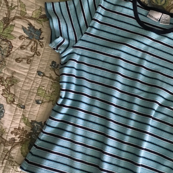 Vintage 90s ribbed striped top - Picture 3 of 4