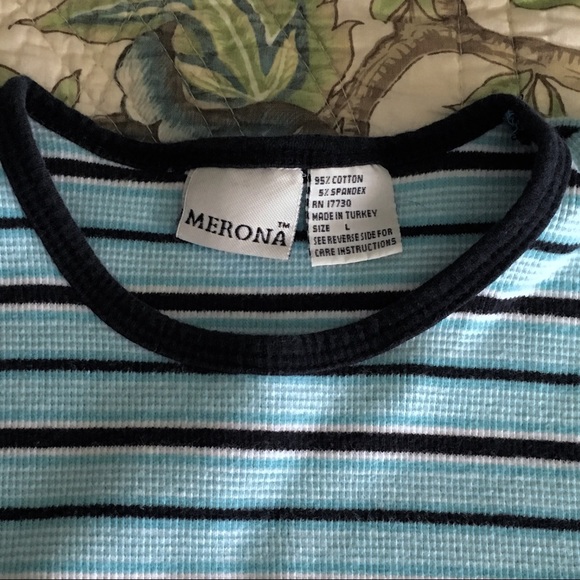 Vintage 90s ribbed striped top - Picture 4 of 4