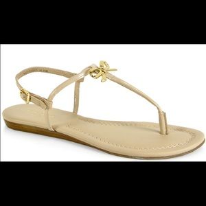 Kate Spade size 8 gold sandal with bow