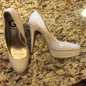 Patton leather nude G BY GUESS pumps SIZE 9