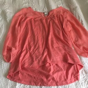 Coral pink top