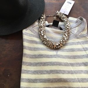 NWT French Connection Cozy Striped Terry Top