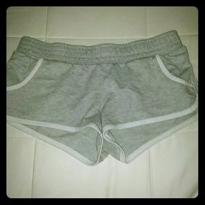 Gray and white No Boundaries long shorts