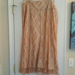 Gold lace skirt