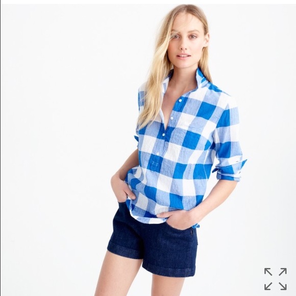 Jcrew popover shirt in buffalo check
