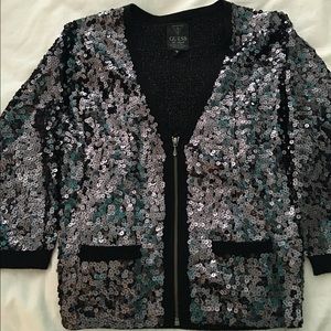 Guess 1/4 length sleeve sequin jacket