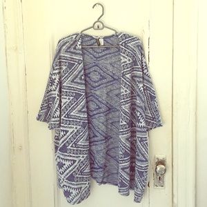Blue & White Poncho! Never worn!