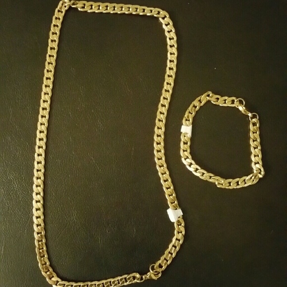 18k gold over silver set