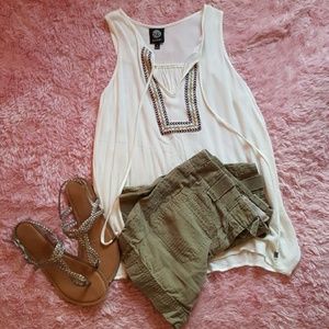 Green jcrew khaki shorts