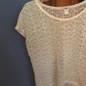 Cute short sleeve sheer top