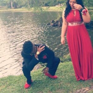 Davide Bridal Keyhole Prom Dress