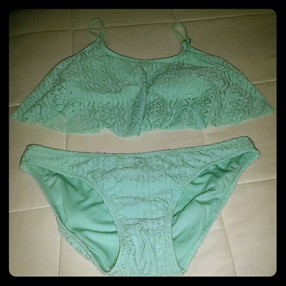 Blue Xhilaration Flounce Bikini
