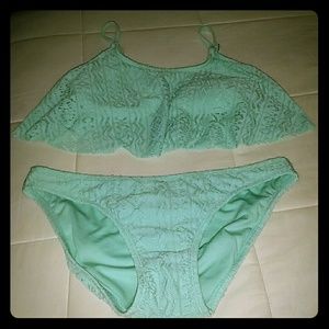 Blue Xhilaration Flounce Bikini