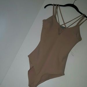 Nude Caged Strapped Bodysuit