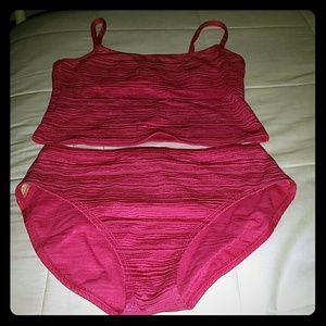 Pink, High Waisted Coral Key Swimsuit
