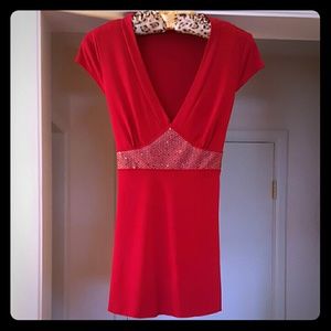 Sexy, cap-sleeve blouse