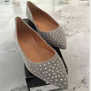 New J Crew lift grey suede flats sz 10