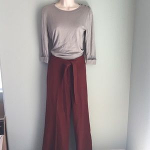 J CrewRed Wideleg Wool Trousers