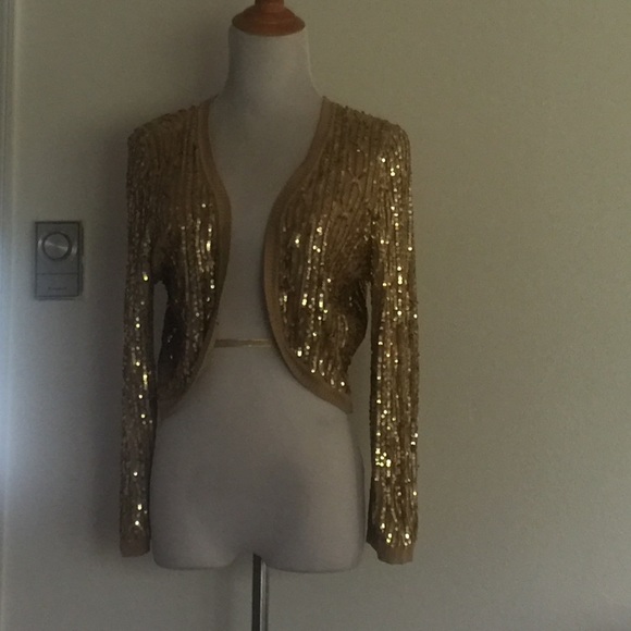 Gold sequin sweater