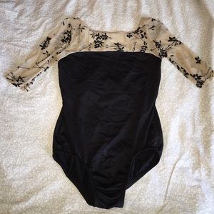 Ashley Bouder Adult Flocked 3/4 Sleeve Leotard