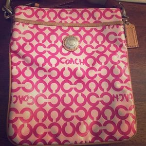 Pink Coach Cross Body Bag