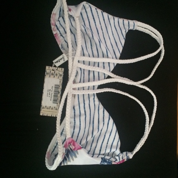 Frankie's Bikini Kaia Top - Floral/Stripe - Picture 2 of 4