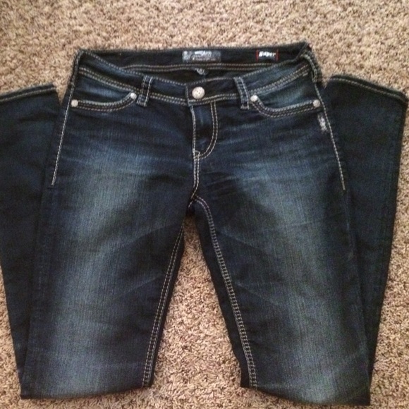 Silver skinny jeans