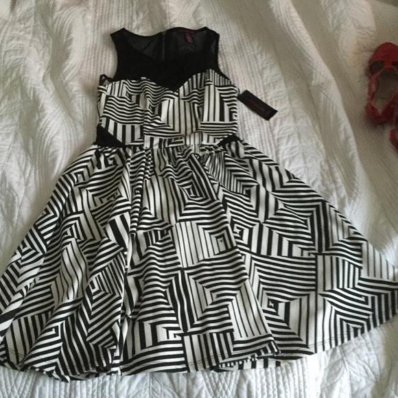Cute black and white striped dress