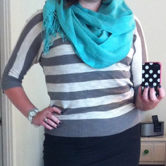 Grey and White Sweater