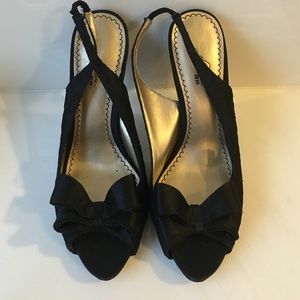 Black "lace" heels