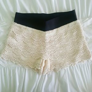 Wet seal crochet shorts