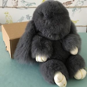 Fur rabbit key ring / bag decor