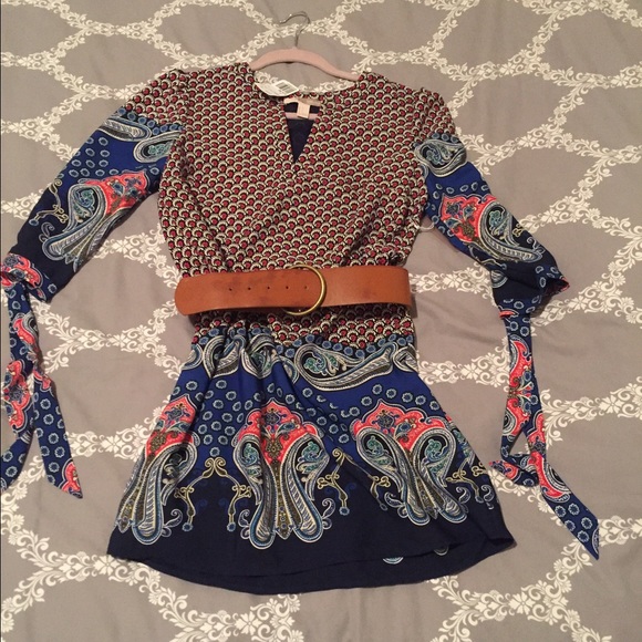 Forever 21 paisley dress and belt
