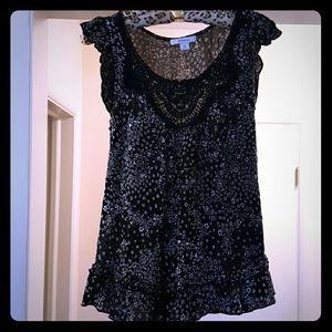 Black & white Bohemian blouse