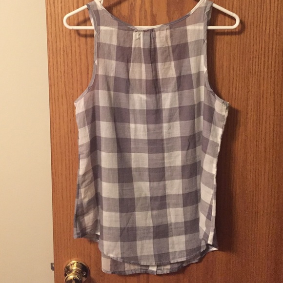 Sz Med lightweight grey gingham tank - Picture 4 of 4