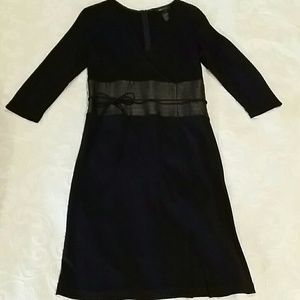 BCBG/Max Azria Black Dress with Leather Waist