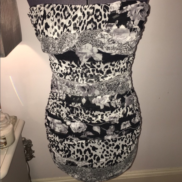 Mystic Mixed Pattern Mini Dress - Picture 1 of 4
