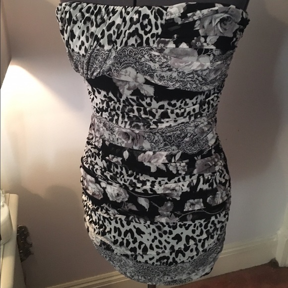 Mystic Mixed Pattern Mini Dress - Picture 2 of 4