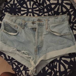 Brandy melville high waisted jean shorts