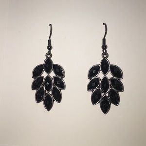 Black "Feather" earrings