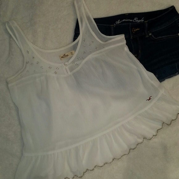 White sheer top